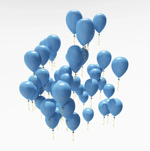Niebieski party balony — Zdjęcie stockowe