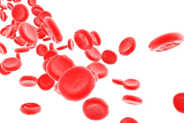 Glóbulos rojos aislados en blanco — Foto de Stock