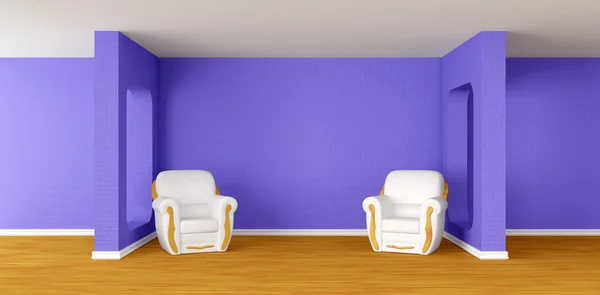 Moderne ruimte met luxe fauteuils — Stockfoto