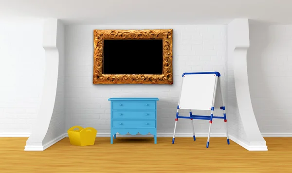 Çocuk odası ile yazı tahtası — Stok fotoğraf
