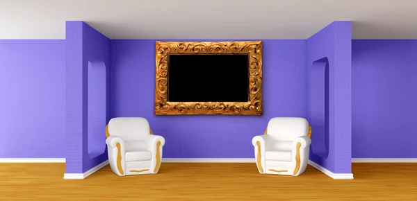 Lüks koltuk ile modern oda — Stok fotoğraf