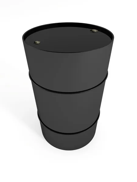 Черная нефтяная бочка — стоковое фото
