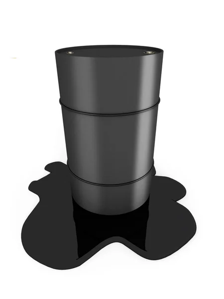 Olie vat met splash — Stockfoto