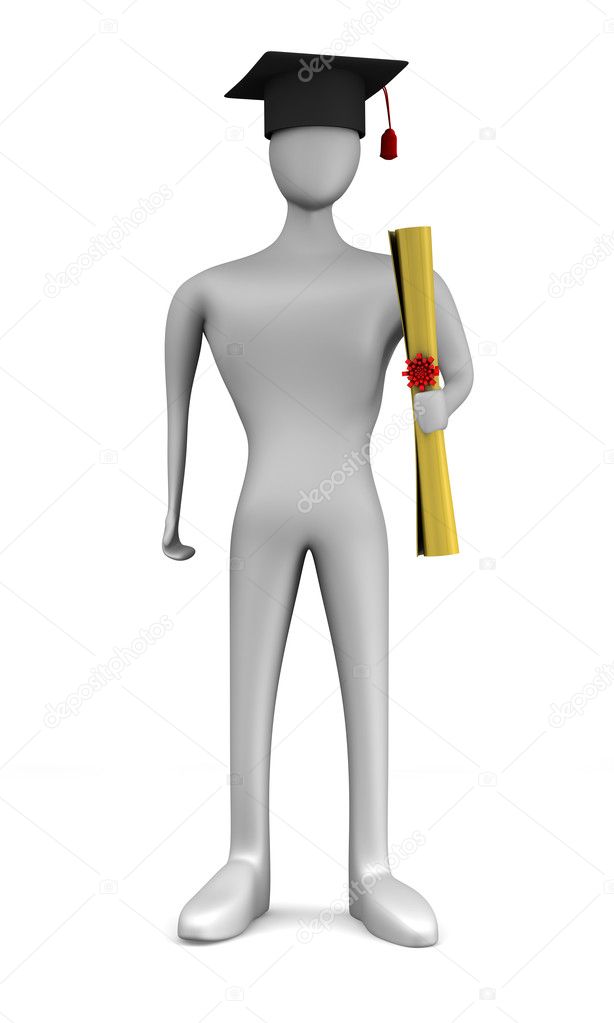 3D person graduation portrait Stock Photo by ©sommersby 6251962