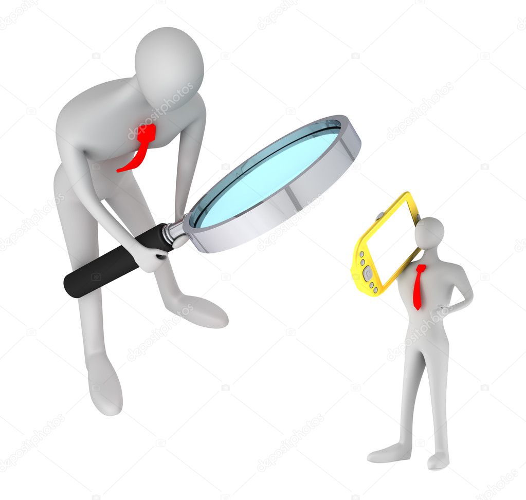 3d person tapping businessman's phone