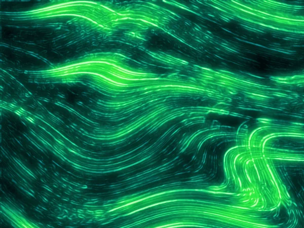 緑の音波にぼやけと曲線の背景 — ストック写真