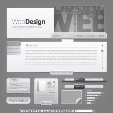 Web site template clipart