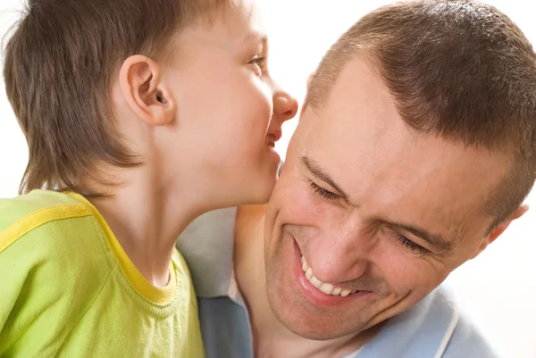 Father talking with his son — Stock Photo, Image