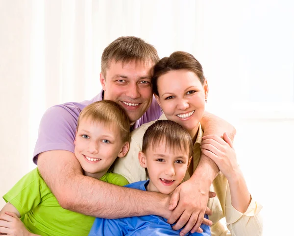 Nice family in the room — Stock Photo, Image
