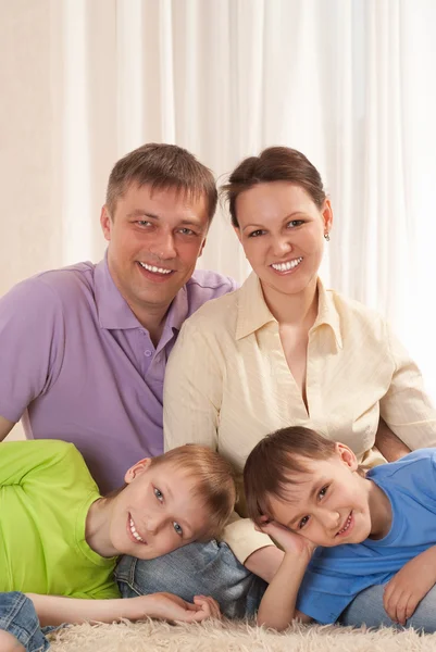 Portrait of a nice family — Stock Photo, Image