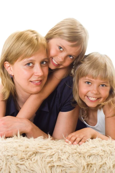 Mamma är med döttrar — Stockfoto