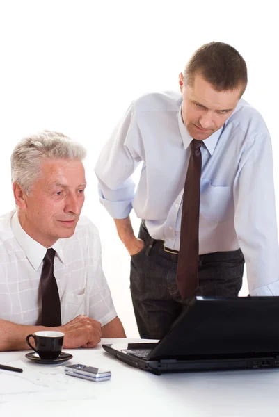 Two businessmen working together — Stock Photo, Image