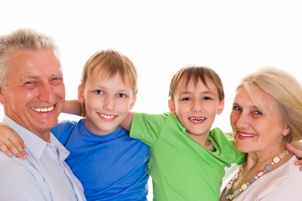 Ouderen met hun kleinkinderen — Stockfoto