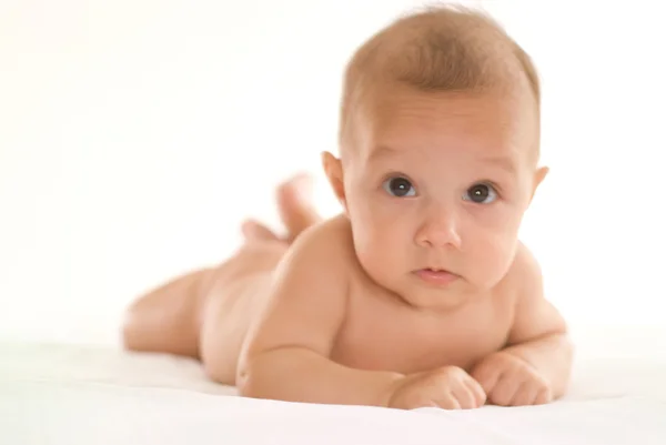 Baby on a white — Stock Photo, Image
