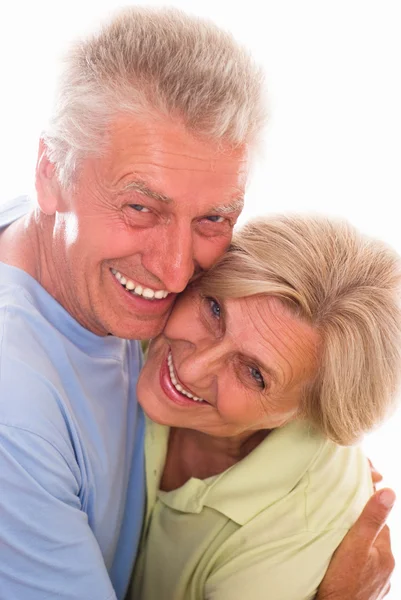 Συμπαθητικό ηλικιωμένο ζευγάρι μαζί — Φωτογραφία Αρχείου