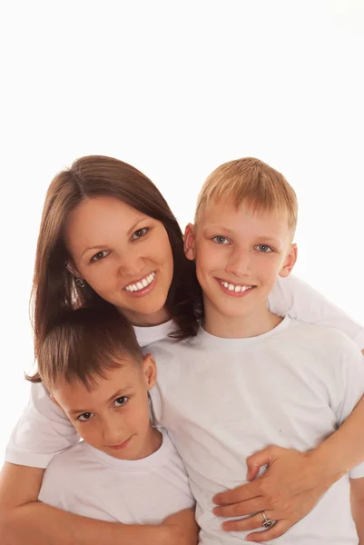 Matka s dvěma dětmi — Stock fotografie