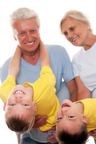 Abuelos con nietos — Foto de Stock