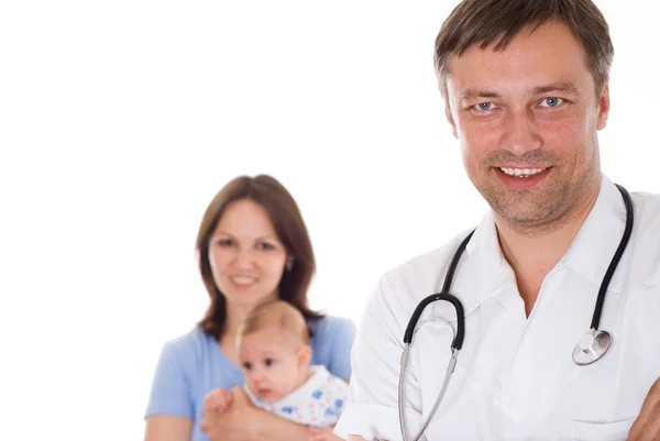母親と医者で赤ちゃん — ストック写真