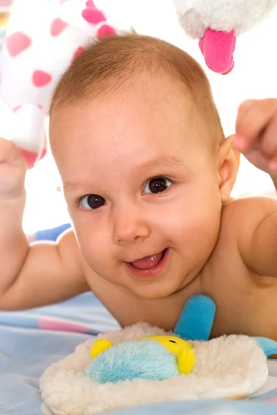 Nice baby on a white — Stock Photo, Image