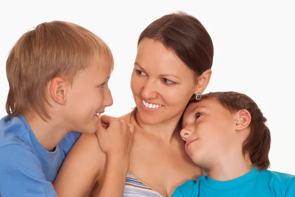 Mamá con sus hijos —  Fotos de Stock