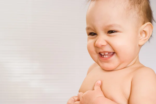 Fint leende baby — Stockfoto