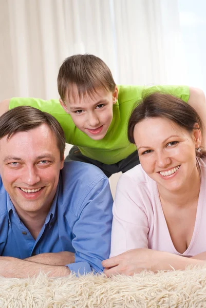 Gelukkige familie drie — Stockfoto