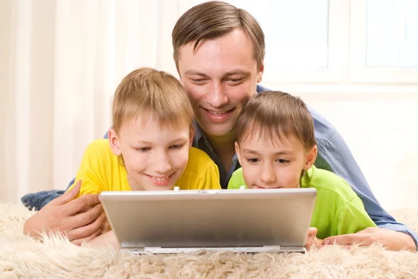 Father with his sons — Stock Photo, Image