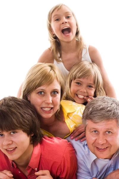 Parents with their three children — Stock Photo, Image
