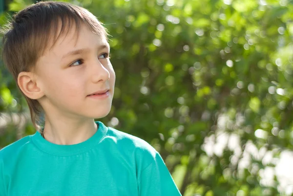 Boy is on the background of nature — Stock Photo, Image