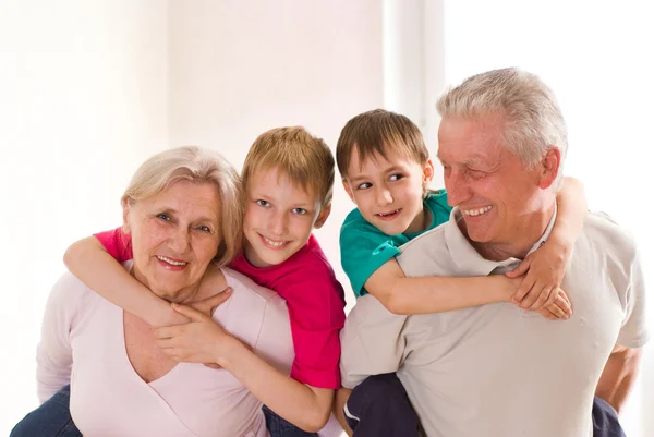 Portrait of a happy family playing — Stock Photo, Image