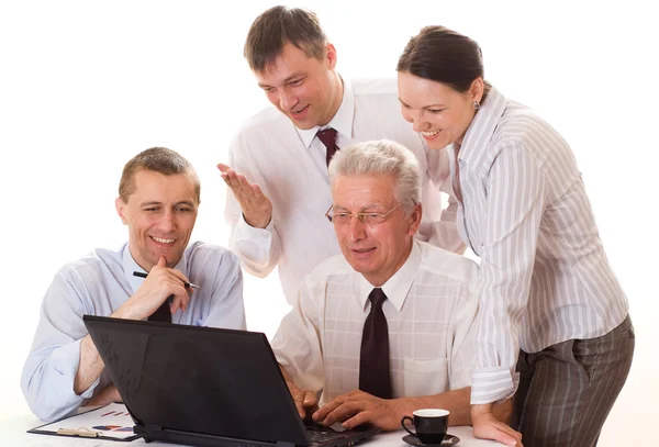 Four businessmen working — Stock Photo, Image