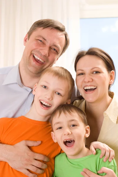 Happy family four Royalty Free Stock Images