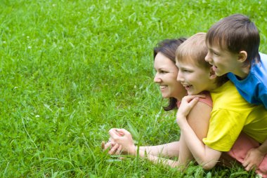 çocuklar parkta annemle