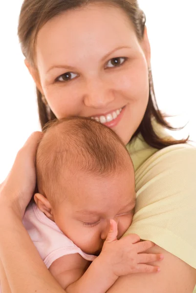 Madre sostiene al bebé — Foto de Stock