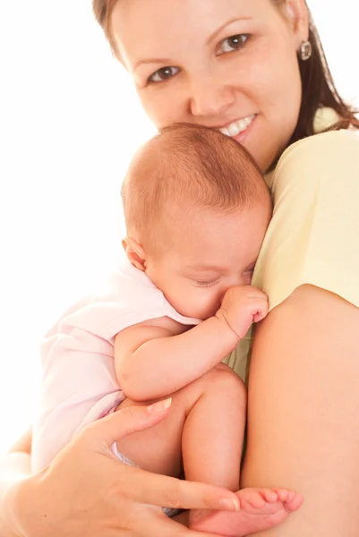 快乐的母亲和婴儿 — 图库照片