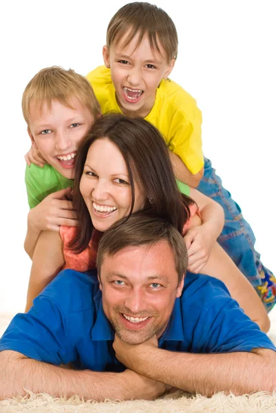 Retrato de una familia feliz —  Fotos de Stock