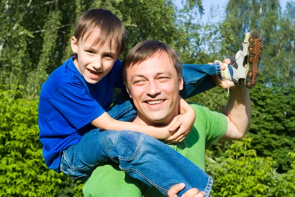 Vater mit seinem Sohn — Stockfoto