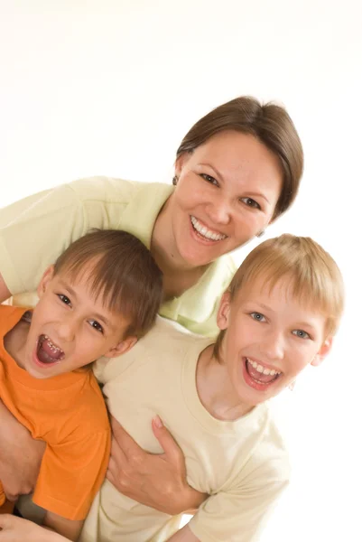 幸せなママと子供たち — ストック写真