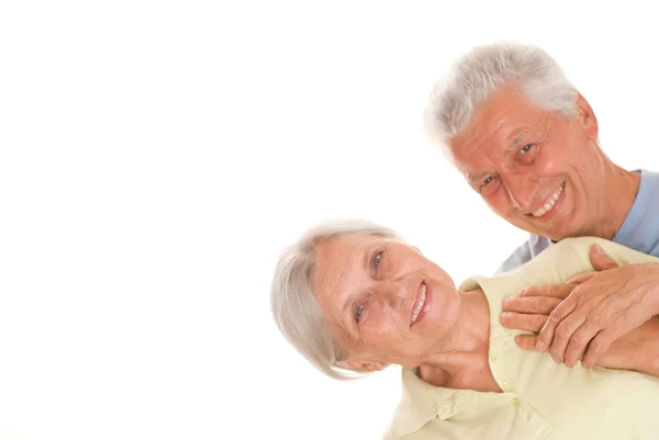 Happy elderly couple together — Stock Photo, Image