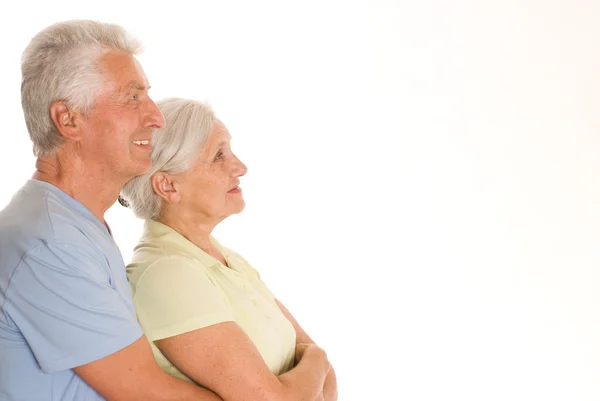 Happy elderly couple together — Stock Photo, Image