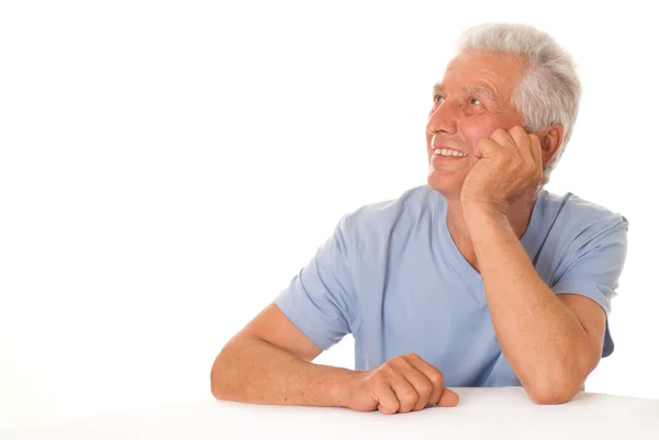 Portret van een gelukkige oudere man — Stockfoto