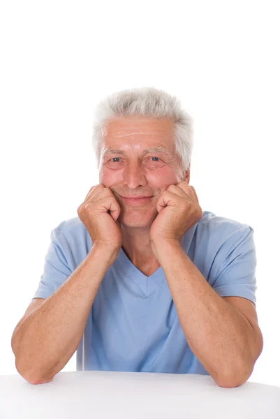 Portret van een gelukkige oudere man — Stockfoto