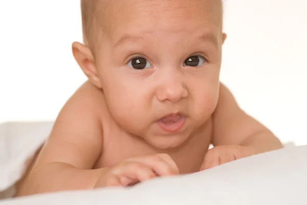 Baby op een witte achtergrond — Stockfoto