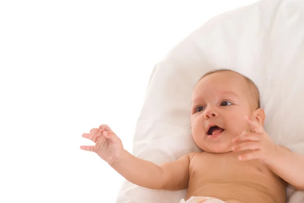 一个快乐婴儿的画像 — 图库照片