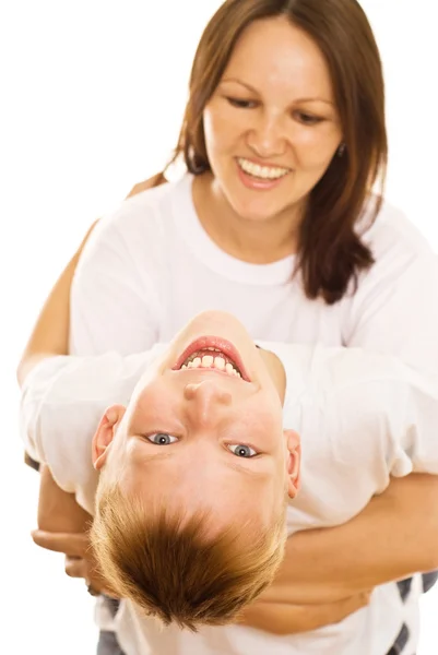 Lycklig mor med sitt barn — Stockfoto