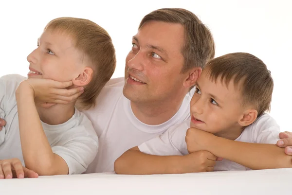 Padre con sus dos hijos —  Fotos de Stock