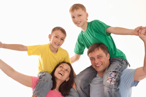 Boys with parents — Stock Photo, Image