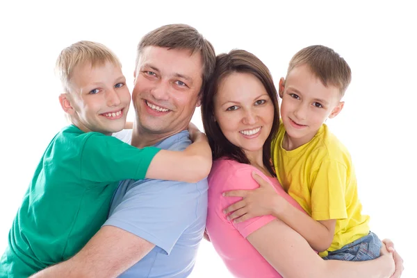 Parents avec leurs deux enfants — Photo