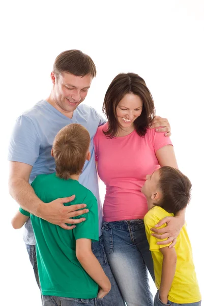Parents with their two children — Stock Photo, Image