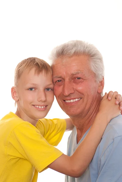 Dědeček udržuje jeho vnuk — Stock fotografie
